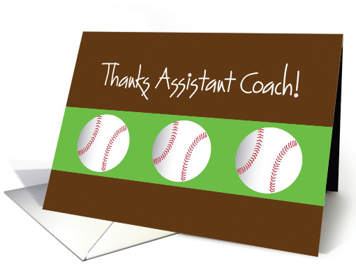 Thanks Assistant Baseball Coach, Trio of Baseballs card (1258116)