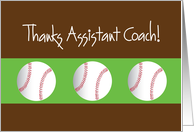 Thanks Assistant Baseball Coach, Trio of Baseballs card
