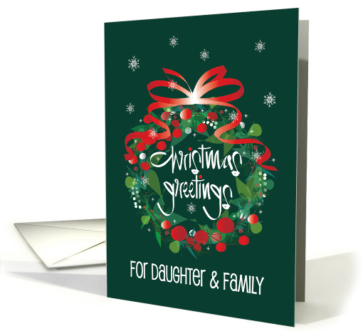 Hand Lettered Christmas for Daughter & Family, Wreath... (1264232)