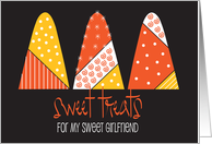 Halloween for Sweet Girlfriend, Sweet Treats Decorated Candy Corn card