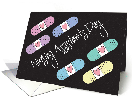 Hand Lettered Nursing Assistants Day 2025 with Rainbow Bandages card