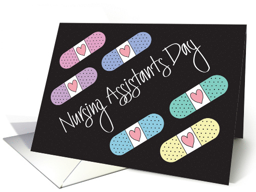 Hand Lettered Nursing Assistants Day 2024 with Rainbow Bandages card