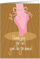 Dance Teacher Appreciation Day, Toe Shoes in Spotlight card