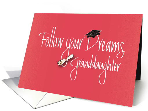 Graduation Congratulations for Granddaughter, Rolled Diploma card