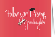 Graduation Congratulations for Granddaughter, Rolled Diploma card