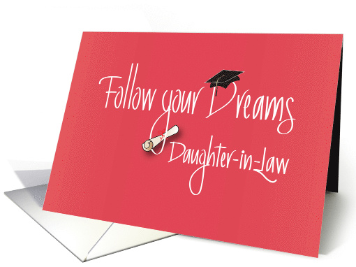 Graduation Congratulations for Daughter in Law, with Diploma card
