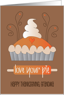 Hand Lettered Thanksgiving Grandma Pumpkin Pie Rolling Out Wishes card