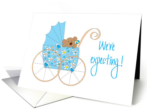We're expecting Announcement for Boy, Bear in Blue Floral... (1281104)