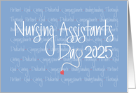 Nursing Assistants Day 2024 Stethoscope and Nursing Qualities card