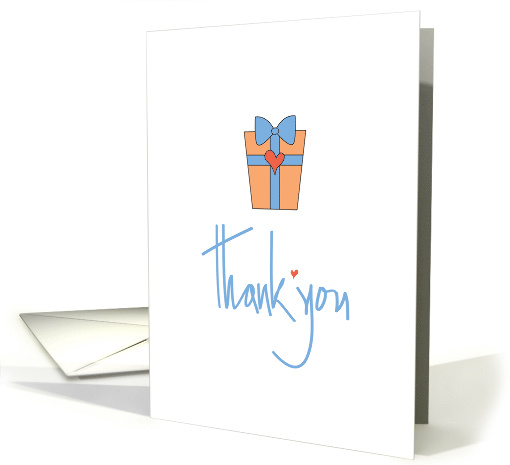 Hand Lettered Thank you for the gift, Small Wrapped Gift... (1285520)