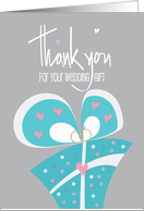 Thank you for Your Wedding Gift,Polka Dot Gift with Wedding Rings card