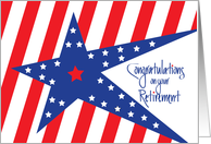 Congratulations for Military Retirement, Stripes and Blue Star card