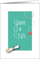 Graduation Congratulations to CNA, Diploma and Stethoscope card