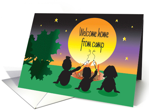Welcome Home from Camp with Fireside Campers at Sunset Campfire card