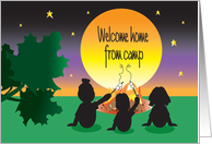 Welcome Home from Camp with Fireside Campers at Sunset Campfire card