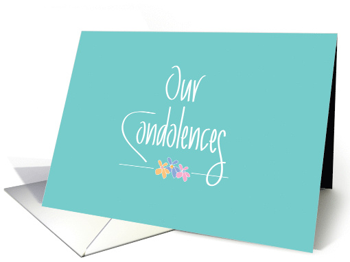 Business Sympathy and Condolences with Colorful Floral Accents card