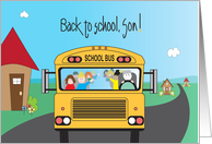 Back to School for Son, School Bus with Children card