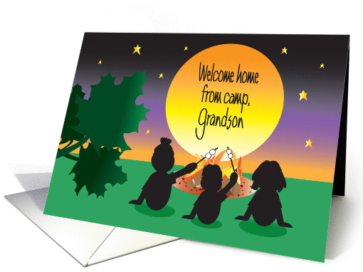 Welcome Home from Camp, Grandson with Sunset Campfire card (1293622)