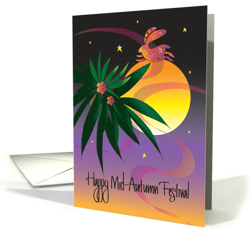 Chinese Mid-Autumn Festival Full Moon Flowing Silk and... (1296554)