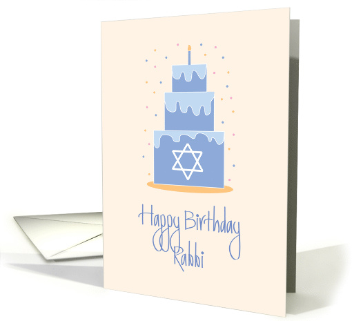 Birthday for Rabbi, Blue Layered Cake Decorated with Star... (1302046)
