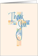 Religious Thank You, with Stained Glass Cross card