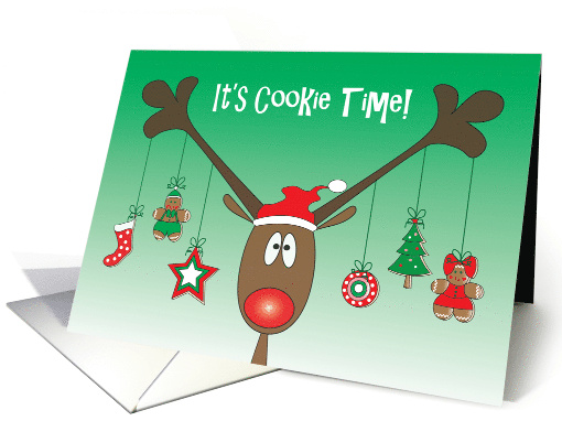 Invitation to Bake Sale Reindeer with Cookies Dangling... (1305398)