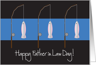 Father in Law Day, from Both of Us, for Fisherman card