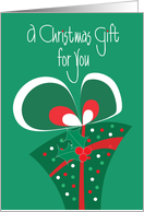 Christmas Gift for You, Card to Enclose Gift Card or Money card