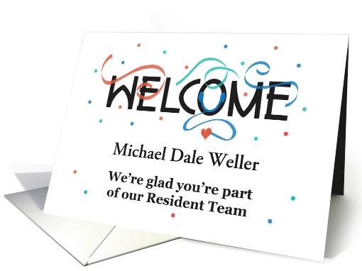 Festive Welcome to our Resident Team, with Custom Name card (1315502)