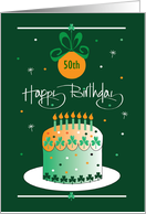 St. Patrick’s Day Birthday Shamrock Decorated Cake and Custom Age card