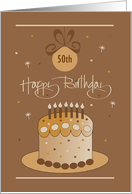 Birthday on Father’s Day Birthday Cake with Custom Age and Candles card