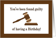 Birthday for Attorney, Gavel and Sound Block card