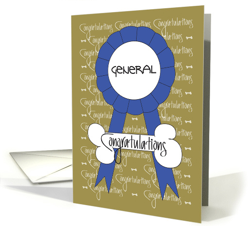 Congratulations for Dog Show General, With Ribbon card (1335010)