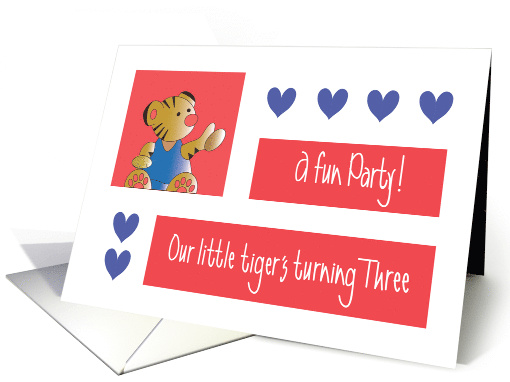 Invitation to 3 Year Old Party with Our Little Tiger's... (1338566)