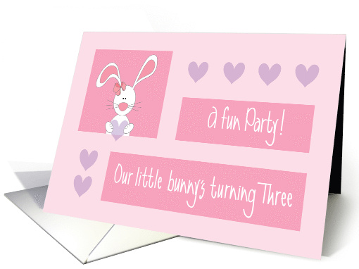 Invitation to 3 Year Old Spring Party with Our Bunny's... (1338586)