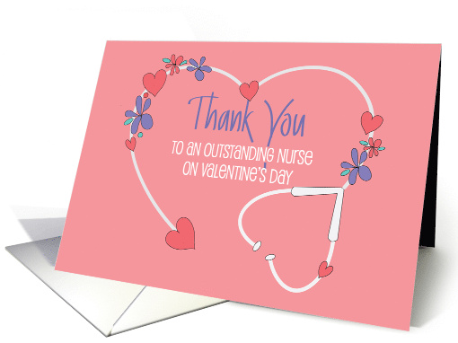Hand Lettered Valentine's Day Thank You Nurse Stethoscope... (1342566)