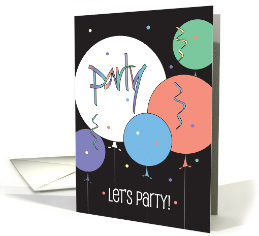 Hand Lettered Let's Party Birthday Party Invitation... (1348502)