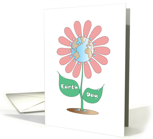 Earth Day with Flower filled with Earth Center card (1353494)