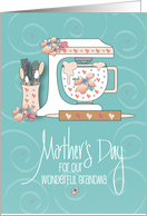 Hand Lettered Mother’s Day for Grandma Floral Mixer and Rolling Pin card