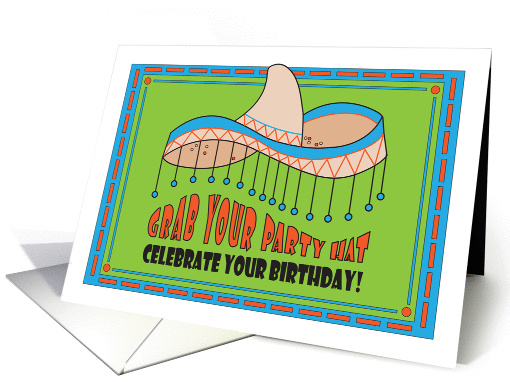 Cinco de Mayo Birthday, Sombrero and Colorful Design card (1356112)