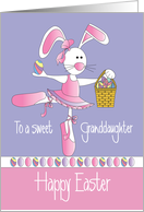 Easter for sweet Granddaughter - Ballerina Bunny & Egg Basket card