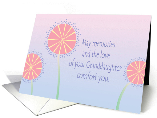 Sympathy in Loss of Granddaughter, Floral Memories and Love card