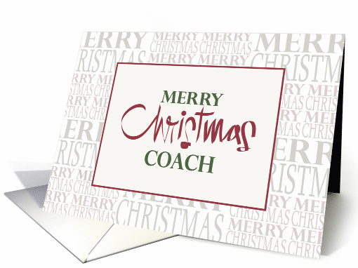 Hand Lettered Christmas for Coach, with Holiday Word Pattern card