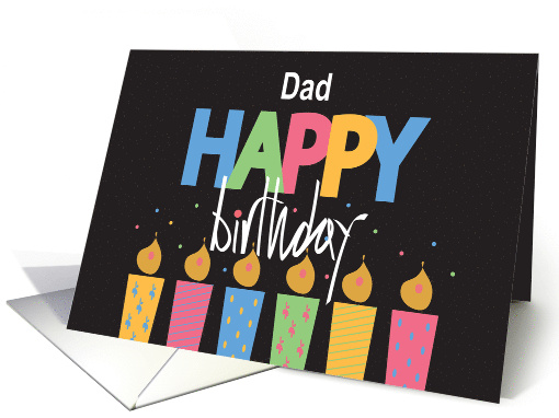 Hand Lettered Birthday for Dad Colorful Letters and... (1368082)