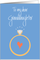 Granddaughter Engagement Congratulations, Diamond Ring card