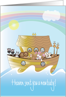 New Baby Congratulations, Noah’s Ark with Animals card