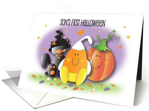 1st Halloween for Son, Black Kitty, Orange Pumpkin &... (1370188)