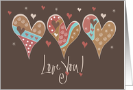 Father’s Day for Someone Special, Love You with Decorated Hearts card