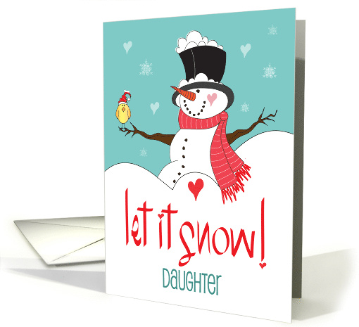 Christmas for Daughter Let it Snow Snowman and Yellow... (1373108)