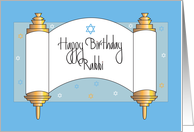 Birthday for Rabbi, Golden Scroll with Star of David card